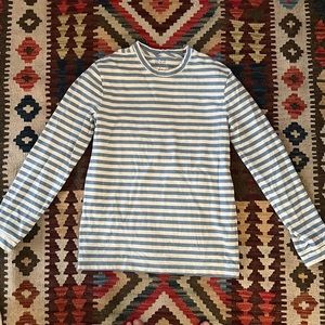 J. Crew Wallace & Barnes long sleeve blue and white striped shirt XS